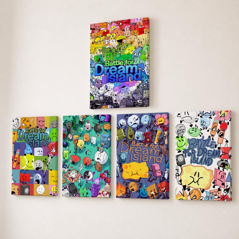 Canvas Wrap Ready - Bfdi B-Battle For Dream Island Pintura