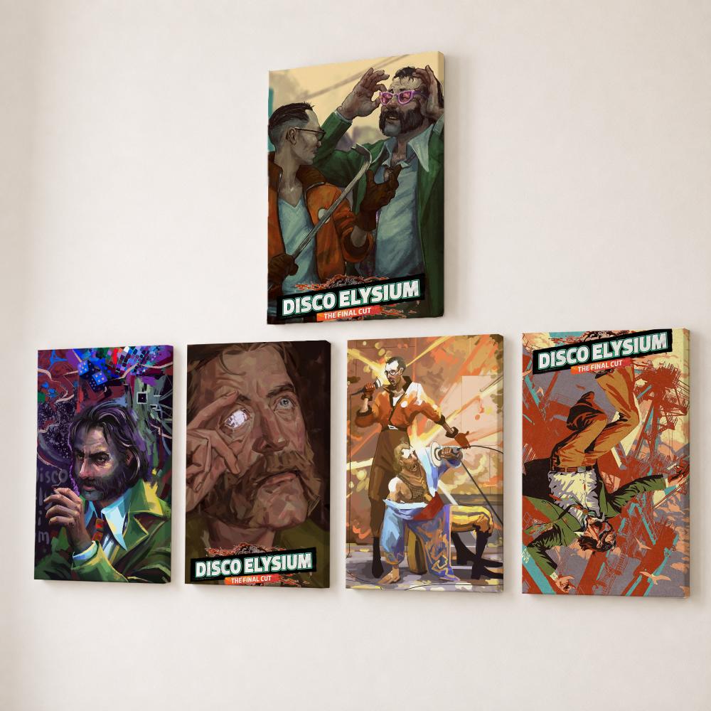 Canvas Wrap Ready - D-Disco Elysium: Pintura de Videojogo Incrível,